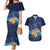 Polynesian Scuba Diving Couples Matching Mermaid Dress and Hawaiian Shirt Honu with Hibiscus and Plumeria Flower and Tapa Tribal Pattern