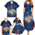 Polynesian Scuba Diving Family Matching Summer Maxi Dress and Hawaiian Shirt Honu with Hibiscus and Plumeria Flower and Tapa Tribal Pattern