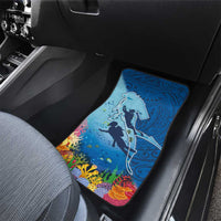 Polynesian Scuba Diving Car Mats Beauty Corals with Underwater and Polynesian Pattern LT03 - Polynesian Pride