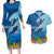 Polynesian Scuba Diving Couples Matching Long Sleeve Bodycon Dress and Hawaiian Shirt Beauty Corals with Underwater and Polynesian Pattern