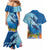 Polynesian Scuba Diving Couples Matching Mermaid Dress and Hawaiian Shirt Beauty Corals with Underwater and Polynesian Pattern