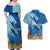 Polynesian Scuba Diving Couples Matching Off Shoulder Maxi Dress and Hawaiian Shirt Beauty Corals with Underwater and Polynesian Pattern