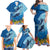 Polynesian Scuba Diving Family Matching Off Shoulder Maxi Dress and Hawaiian Shirt Beauty Corals with Underwater and Polynesian Pattern