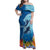 Polynesian Scuba Diving Family Matching Off Shoulder Maxi Dress and Hawaiian Shirt Beauty Corals with Underwater and Polynesian Pattern