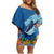 Polynesian Scuba Diving Family Matching Off Shoulder Short Dress and Hawaiian Shirt Beauty Corals with Underwater and Polynesian Pattern