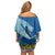 Polynesian Scuba Diving Family Matching Off Shoulder Short Dress and Hawaiian Shirt Beauty Corals with Underwater and Polynesian Pattern