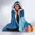 Polynesian Scuba Diving Hooded Blanket Beauty Corals with Underwater and Polynesian Pattern