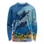 Polynesian Scuba Diving Long Sleeve Shirt Beauty Corals with Underwater and Polynesian Pattern