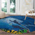 Polynesian Scuba Diving Round Carpet Beauty Corals with Underwater and Polynesian Pattern