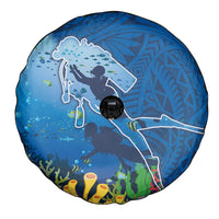 Polynesian Scuba Diving Spare Tire Cover Beauty Corals with Underwater and Polynesian Pattern LT03 - Polynesian Pride