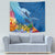 Polynesian Scuba Diving Tapestry Beauty Corals with Underwater and Polynesian Pattern