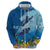 Polynesian Scuba Diving Zip Hoodie Beauty Corals with Underwater and Polynesian Pattern