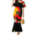 Hawaii Maui Island Mermaid Dress Maui Map With Tropical Forest Sunset Vibe LT03 Women Black - Polynesian Pride