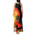 Hawaii Maui Island Tank Maxi Dress Maui Map With Tropical Forest Sunset Vibe LT03 - Polynesian Pride