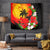 Hawaii Maui Island Tapestry Maui Map With Tropical Forest Sunset Vibe LT03 Black - Polynesian Pride