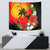 Hawaii Maui Island Tapestry Maui Map With Tropical Forest Sunset Vibe LT03 - Polynesian Pride