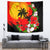 Hawaii Maui Island Tapestry Maui Map With Tropical Forest Sunset Vibe LT03 - Polynesian Pride