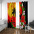 Hawaii Maui Island Window Curtain Maui Map With Tropical Forest Sunset Vibe LT03 Grommets Black - Polynesian Pride