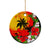 Custom Hawaii Maui Island Ceramic Ornament Maui Map With Tropical Forest Sunset Vibe LT03 - Polynesian Pride