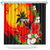 Custom Hawaii Maui Island Shower Curtain Maui Map With Tropical Forest Sunset Vibe LT03 Black - Polynesian Pride