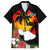 Hawaii Maui Island Family Matching Short Sleeve Bodycon Dress and Hawaiian Shirt Maui Map With Tropical Forest Vintage Style LT03 Dad's Shirt - Short Sleeve Black - Polynesian Pride