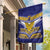 Rugby Niue Garden Flag Hiapo Tribal Heritage Tattoos Blue Color - Polynesian Pride