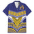 Custom Rugby Niue Hawaiian Shirt Hiapo Tribal Heritage Tattoos Blue Color - Polynesian Pride