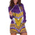 Custom Rugby Niue Hoodie Dress Hiapo Tribal Heritage Tattoos Purple Color - Polynesian Pride