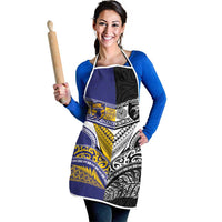 Rugby Niue and Aotearoa Apron Hiapo with Maori Moko Tribal Heritage Tattoos - Polynesian Pride