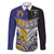 Custom Rugby Niue and Aotearoa Family Matching Off The Shoulder Long Sleeve Dress and Hawaiian Shirt Hiapo with Maori Moko Tribal Heritage Tattoos - Polynesian Pride