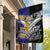 Rugby Niue and Aotearoa Garden Flag Hiapo with Maori Moko Tribal Heritage Tattoos - Polynesian Pride