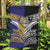 Rugby Niue and Aotearoa Garden Flag Hiapo with Maori Moko Tribal Heritage Tattoos - Polynesian Pride