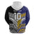 Custom Rugby Niue and Aotearoa Hoodie Hiapo with Maori Moko Tribal Heritage Tattoos - Polynesian Pride