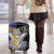 Rugby Niue and Aotearoa Luggage Cover Hiapo with Maori Moko Tribal Heritage Tattoos - Polynesian Pride
