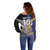 Custom Rugby Niue and Aotearoa Off Shoulder Sweater Hiapo with Maori Moko Tribal Heritage Tattoos - Polynesian Pride