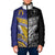 Custom Rugby Niue and Aotearoa Padded Jacket Hiapo with Maori Moko Tribal Heritage Tattoos - Polynesian Pride