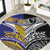 Rugby Niue and Aotearoa Round Carpet Hiapo with Maori Moko Tribal Heritage Tattoos - Polynesian Pride