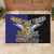 Rugby Niue and Aotearoa Rubber Doormat Hiapo with Maori Moko Tribal Heritage Tattoos - Polynesian Pride