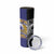 Custom Rugby Niue and Aotearoa Skinny Tumbler Hiapo with Maori Moko Tribal Heritage Tattoos - Polynesian Pride
