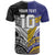 Custom Rugby Niue and Aotearoa T Shirt Hiapo with Maori Moko Tribal Heritage Tattoos - Polynesian Pride