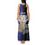 Custom Rugby Niue and Aotearoa Tank Maxi Dress Hiapo with Maori Moko Tribal Heritage Tattoos - Polynesian Pride