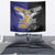Rugby Niue and Aotearoa Tapestry Hiapo with Maori Moko Tribal Heritage Tattoos - Polynesian Pride