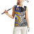 Custom Rugby Niue and Aotearoa Women Sleeveless Polo Shirt Hiapo with Maori Moko Tribal Heritage Tattoos - Polynesian Pride