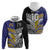 Custom Rugby Niue and Aotearoa Zip Hoodie Hiapo with Maori Moko Tribal Heritage Tattoos - Polynesian Pride
