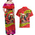 Hawaii Christmas Couples Matching Off Shoulder Maxi Dress and Hawaiian Shirt Hula Girl Hibiscus With Hawaiian Style Tribal Fabric Patchwork LT03 - Polynesian Pride