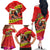 Hawaii Christmas Family Matching Off Shoulder Long Sleeve Dress and Hawaiian Shirt Hula Girl Hibiscus With Hawaiian Style Tribal Fabric Patchwork LT03 - Polynesian Pride