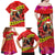 Hawaii Christmas Family Matching Off Shoulder Maxi Dress and Hawaiian Shirt Hula Girl Hibiscus With Hawaiian Style Tribal Fabric Patchwork LT03 - Polynesian Pride