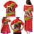 Hawaii Christmas Family Matching Puletasi Dress and Hawaiian Shirt Hula Girl Hibiscus With Hawaiian Style Tribal Fabric Patchwork LT03 - Polynesian Pride