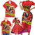 Hawaii Christmas Family Matching Short Sleeve Bodycon Dress and Hawaiian Shirt Hula Girl Hibiscus With Hawaiian Style Tribal Fabric Patchwork LT03 - Polynesian Pride