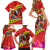 Hawaii Christmas Family Matching Short Sleeve Bodycon Dress and Hawaiian Shirt Hula Girl Hibiscus With Hawaiian Style Tribal Fabric Patchwork LT03 - Polynesian Pride